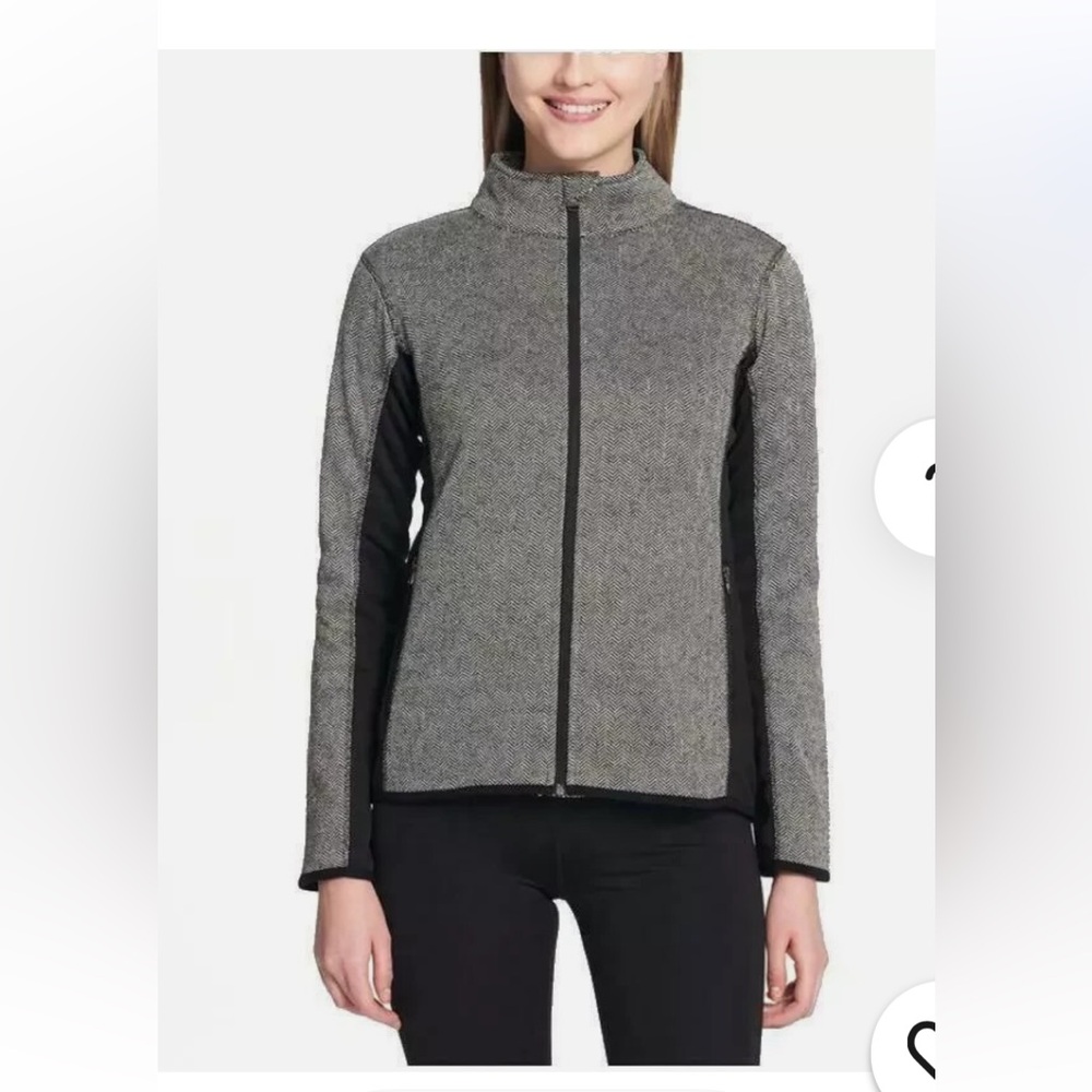 Marc New York Womens Sweater-Knit Full Zip Jacket Brushed jacket